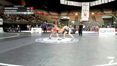 All Cadet Boys Freestyle Lower - 120 lbs Champ. Round 2 - Giovanni Manzo, Canyon Springs High School Wrestling vs Ethan Gereige, Aftershock Wrestling