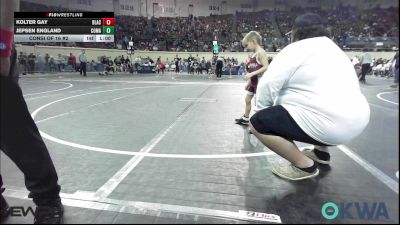 46 lbs Consi Of 16 #2 - Kolter Gay, Blackwell Wrestling Club vs Jepsen England, Comanche Takedown Club