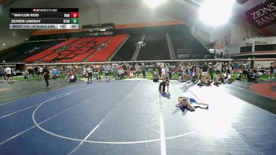 56 lbs Champ. Round 4 - Waylon Reid, Idaho vs Zeivier Lindsay, Utah