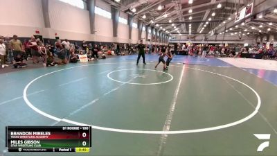 100 lbs Round 1 - Brandon Mireles, Texas Wrestling Academy vs Miles Gibson, Star Wrestling Club