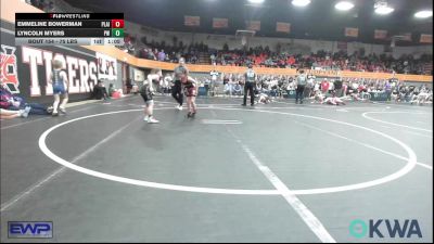 75 lbs Rr Rnd 2 - Emmeline Bowerman, Plainview Youth Wrestling Club vs Lyncoln Myers, Powerhouse Wrestling