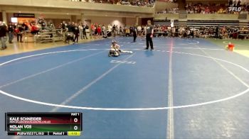 80 lbs Semifinal - Kale Schneider, PEM (Plainview/Elgin/Millville) vs Nolan Vos, Waconia