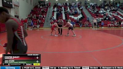 121 lbs Champ. Round 1 - Ian Stark, Berry Middle School (Hoover AL) vs Cooper Bailey, Homewood HS