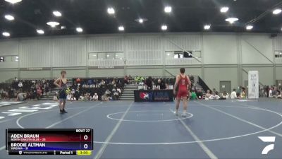 138 lbs Placement Matches (16 Team) - Aden Braun, North Dakota Blue vs Brodie Altman, Virginia