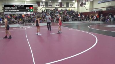 PW-4 lbs Round 1 - Brooklyn Lahr, Delaware County Wrestling Club vs Bevyn Gerbracht, East Buchanan