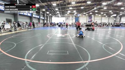 100 lbs Round Of 32 - Cade Riddle, NC vs Cash Mcclurg, CA