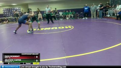 165 lbs Quarterfinals (8 Team) - Grayson Carter, Eastside Hs vs Zach McKnight, Cass