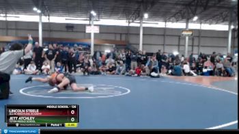 126 lbs Semifinal - Lincoln Steele, All In Wrestling Academy vs Jett Atchley, Teton Middle School