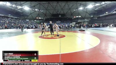 125 lbs Cons. Semi - Isabella Acosta, Inland Northwest Wrestling Training Center vs Lily Feist, Bear Claw Wrestling Club