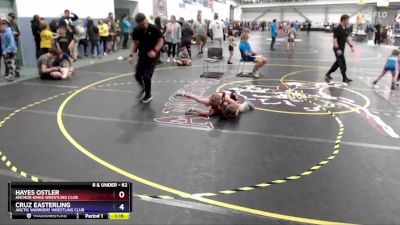 62 lbs Quarterfinal - Cruz Easterling, Arctic Warriors Wrestling Club vs Hayes Ostler, Anchor Kings Wrestling Club