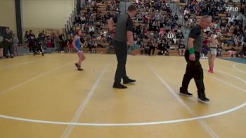 90 lbs Quarterfinal - Claire Rooney, Outlaw Wrestling Club vs Aria Zuck, Jesup Mat Club
