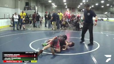 77 lbs 3rd Place Match - Raymond Adams, Plymouth Canton WC vs Julian Crawford, Waterford WC
