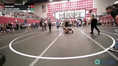 52-55 lbs Quarterfinal - Hazel Rios, Tuttle Wrestling vs Dellaray Leniger, Team Nomad
