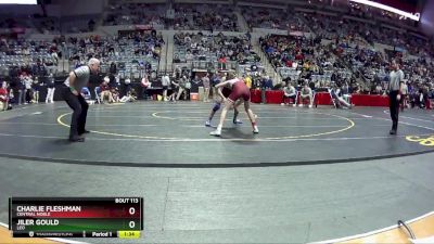 106 lbs Quarterfinal - Charlie Fleshman, Central Noble vs Jiler Gould, Leo