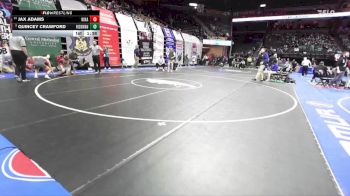 132 Class 4 lbs Champ. Round 1 - Quincey Crawford, Hickman vs Jax Adams, Nixa