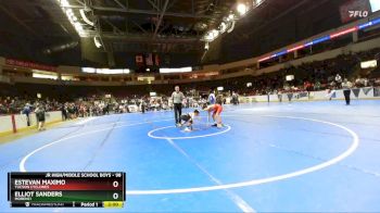 98 lbs Quarterfinal - Elliot Sanders, Morenci vs Estevan Maximo, Tucson Cyclones