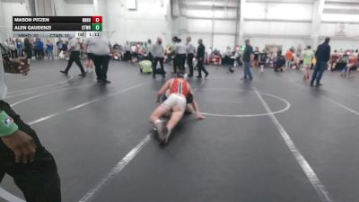 120 lbs Round 7 (8 Team) - Mason Pitzen, Neighborhood Wrestling vs Alen Gaudenzi, CTWHALE Blue