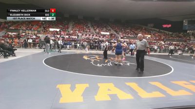 235 lbs 1st Place Match - Finnley Kellerman, Baldwin HS vs Elizabeth Dick, Nickerson HS