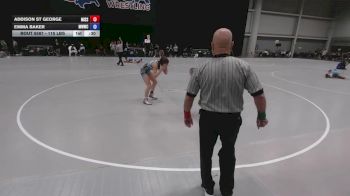 115 lbs Cons. Sub-quarters - Addison St George, Missouri vs Emma Baker, Michigan West Wrestling Club