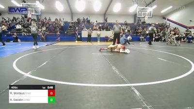 40 lbs 2nd Place - Rodrick Waitkus, Team Tulsa Wrestling Club vs Koen Goodin, Cowboy Wrestling Club