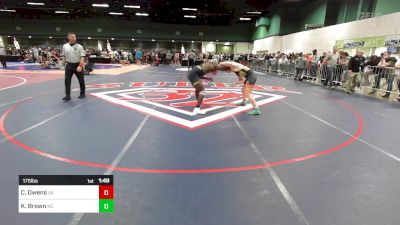 175 lbs Consi Of 32 #1 - Cameron Owens, VA vs Kamar Brown, NC