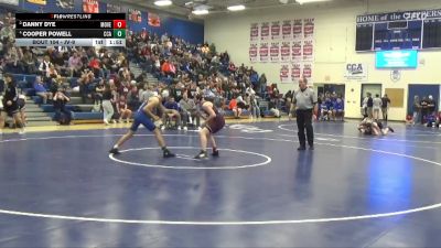 JV-9 lbs Round 2 - Danny Dye, Mount Vernon vs Cooper Powell, Clear Creek-Amana
