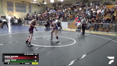 120 lbs Cons. Round 2 - Bobby Davis, Western vs Sasha Walshe, Laguna Beach