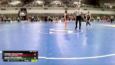 100 lbs Quarterfinal - Braelynn Starnes, Waynesville Tigers Wrestling Club vs Sydney Polczynski, Nixa Youth Wrestling