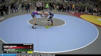 126 lbs Quarterfinal - Maclain Culp, All-Phase Wrestling Club vs Ryder Sprague, COBRA ALL STARS