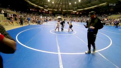 120 lbs Rr Rnd 2 - Alek Aguilar, Fort Gibson Youth Wrestling vs Jocelyn Miller, Pryor Tigers