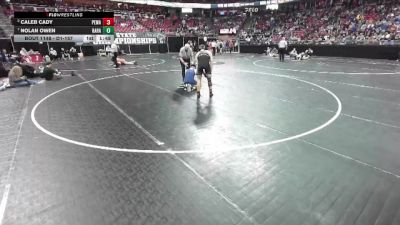 D1-157 lbs Quarterfinal - Nolan Owen, Baraboo vs Caleb Cady, Pewaukee