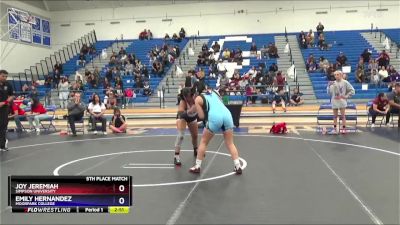 131 lbs 5th Place Match - Emily Hernandez, Moorpark College vs Joy Jeremiah, Simpson University