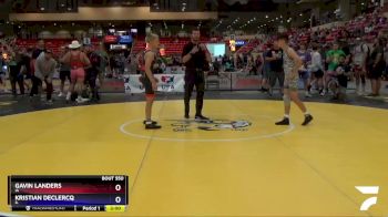 100 lbs 1st Place Match - Gavin Landers, IA vs Kristian DeClercq, IL