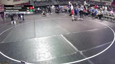 65 lbs Cons. Round 5 - Braxton Borer, Double Dog Wrestling vs Barrett Peasinger, The Best Wrestler