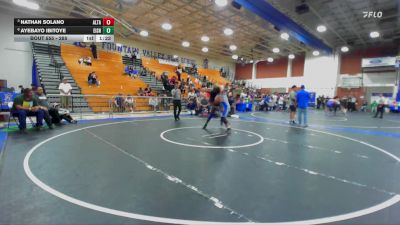 285 lbs Quarterfinal - Nathan Solano, Alta Loma vs Ayebayo Ibitoye, Eisenhower