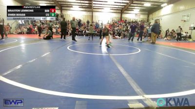 70-75 lbs Quarterfinal - Braxton Lemmons, Barnsdall Youth Wrestling vs Owen Boggs, Cleveland Takedown