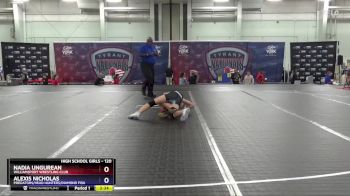 120 lbs Round 1 - Alexis Nicholas, Predators/Head Hunters/Diamond Fish vs Nadia Ungurean, Williamsport Wrestling Club
