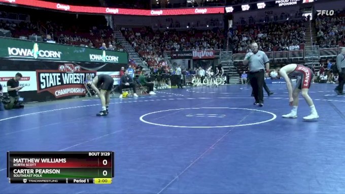 3A-120 lbs Champ. Round 2 - Carter Pearson, Southeast Polk vs Matthew ...