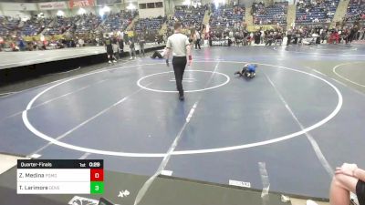 43 lbs Quarterfinal - Zaiden Medina, Pomona Elite vs Titan Larimore, Dove Creek