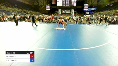 165 lbs Cons 64 #2 - Drew Adams, AL vs Braxten Crow, WY