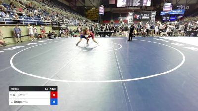 132 lbs Rnd Of 64 - Gunner Butt, IN vs Lance Draper, WA