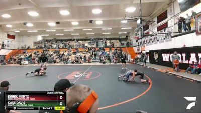 71 lbs Quarterfinal - Case Davis, Powell Wrestling Club vs Derek Mertz, Worland Wrestling Club