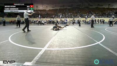 66 lbs 2nd Place - Bryer Votaw, Madill Takedown vs Cairo Anderson, Icefighter U