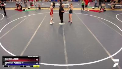 118-124 lbs Quarterfinal - Gianna Arzer, IL vs Devlynn Albrecht, WI