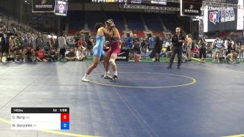 145 lbs Rnd Of 64 - Cael Berg, Minnesota vs Nikolaos Gonzalez, Ohio