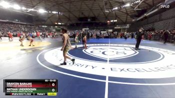 53-55 lbs Round 2 - Nathan Underdown, Oak Harbor Wrestling Club vs Draycen Barajas, Moses Lake Wrestling Club