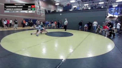 138 lbs Cons. Semi - Alessandra Asaro, All In Wrestling Academy vs Addelyn Gorringe, 208 Badgers Wrestling Club