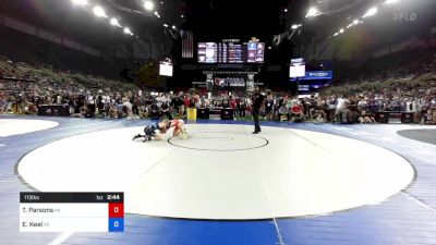 113 lbs Cons 64 #2 - Talan Parsons, Michigan vs Ezekiel Keel, Virginia