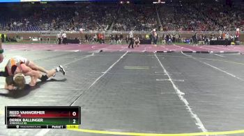 D4-144 lbs Champ. Round 1 - Derek Ballinger, Jonesville HS vs Reed Vanwormer, Perry HS