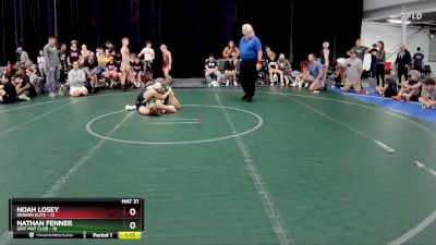 96 lbs Round 6 (8 Team) - Nathan Fenner, Grit Mat Club vs Noah Losey, Kraken Elite